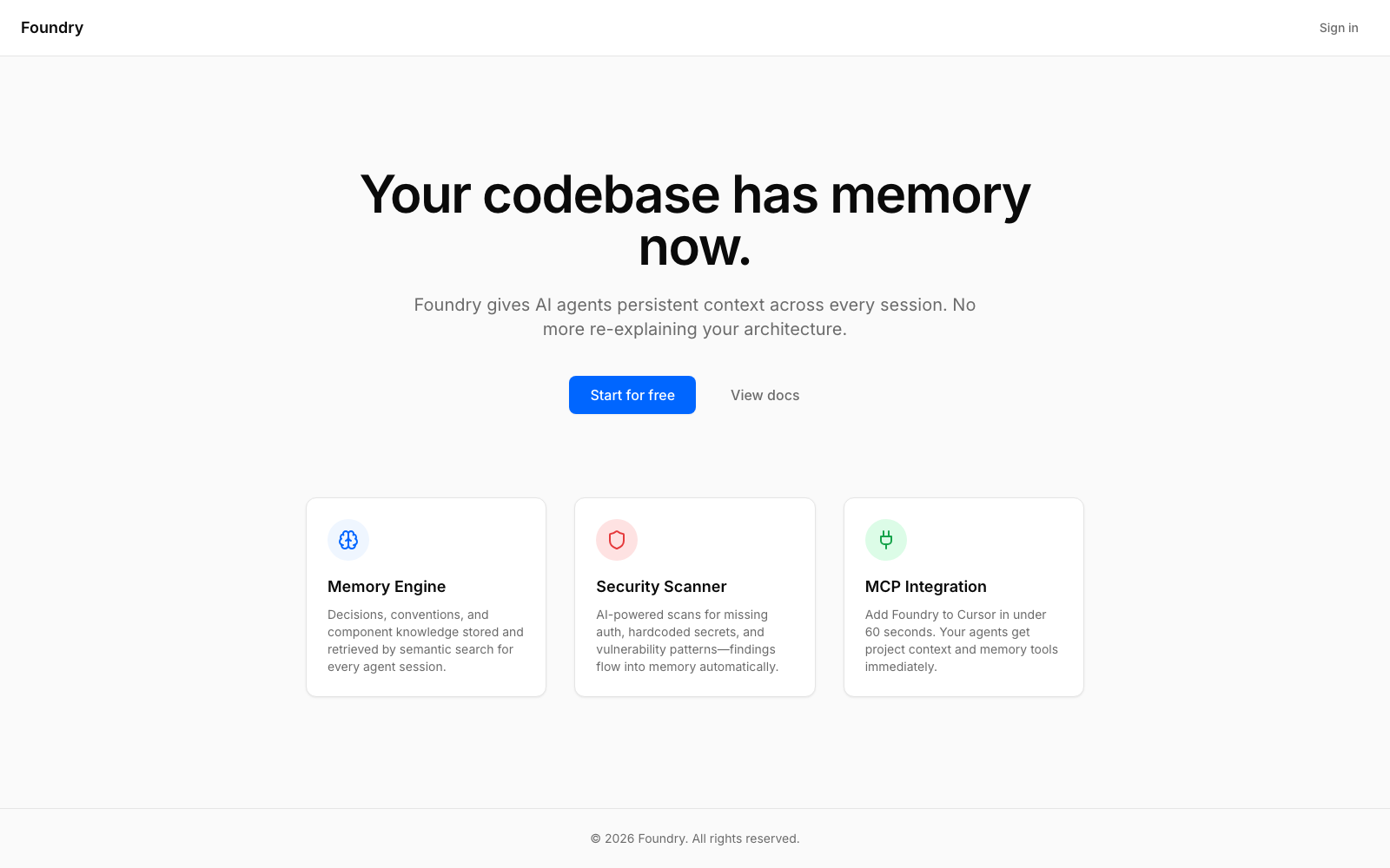 The front door — withfoundry.ai